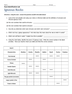 Igneous Rocks