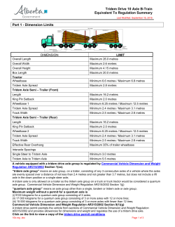 10 Axle B-Train - Alberta Transportation