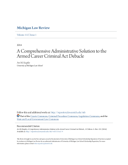 A Comprehensive Administrative Solution to the Armed Career