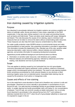 Iron staining caused by irrigation systems