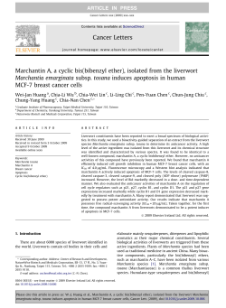 Marchantin A, a cyclic bis(bibenzyl ether), isolated from the liverwort