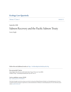 Salmon Recovery and the Pacific Salmon Treaty