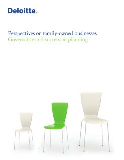 Perspectives on family-owned businesses: Governance