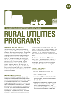 Telecommunications Infrastructure Loan Program for Rural Utilities
