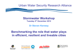 Benchmarking the Role that Water Plays in Efficient, Resilient and