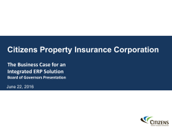 ERP Recommendation - Citizens Property Insurance