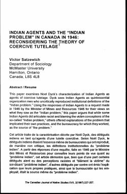 indian agents and the "indian problem"