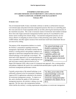 Effects of Urbanization on the Hydrologic Cycle and the Environment