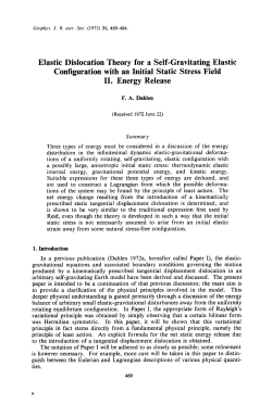 Elastic Dislocation Theory for a Self-Gravitating Elastic Configuration