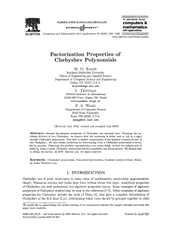 mathematics - Institut fuer Mathematik