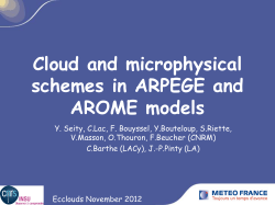 Cloud and microphysical schemes in ARPEGE and