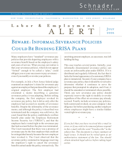 Informal Severance Policies Could Be Binding ERISA Plans