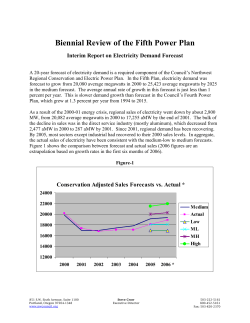 Biennial Review of the Fifth Power Plan