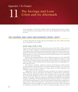 11The Savings and Loan Crisis and Its Aftermath