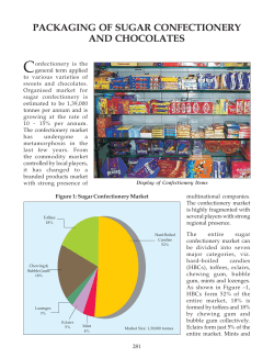 packaging of sugar confectionery