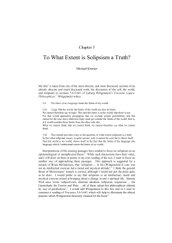 To What Extent is Solipsism a Truth?