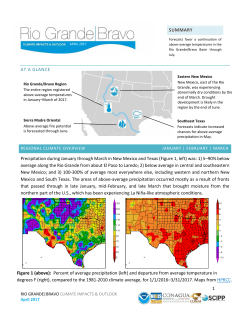 1 AT A GLANCE Precipitation during January through March in New