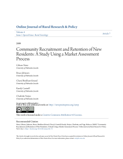 Community Recruitment and Retention of New