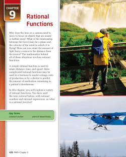 9 Rational Functions - NS Department of Education