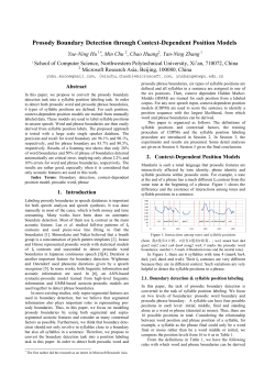 Prosody Boundary Detection through Context-Dependent