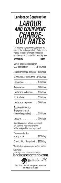 labour charge- out rates