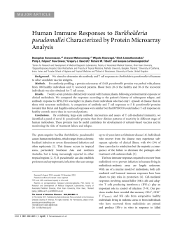 Human Immune Responses to Burkholderia