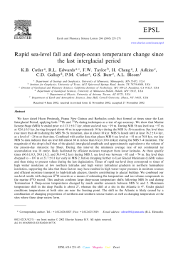 Rapid sea-level fall and deep-ocean temperature change since the