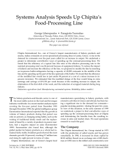 (2002) Systems analysis speeds up Chipita`s food