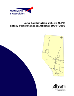 Long Combination Vehicle (LCV) Safety Performance in Alberta