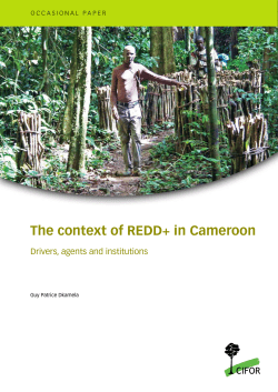 The context of REDD+ in Cameroon