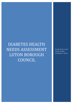 Diabetes health needs assessment Luton borough council