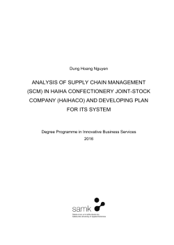analysis of supply chain management