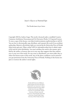 Joyce`s Ulysses as National Epic - UFDC Image Array 2