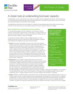 A closer look at underwriting borrower capacity
