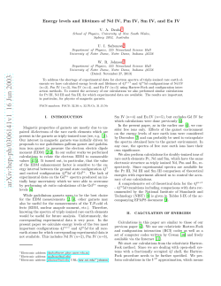 Energy levels and lifetimes of Nd IV, Pm IV, Sm IV, and Eu IV