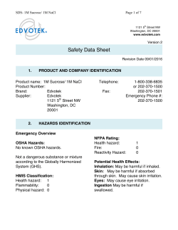 EDVO-Kit #281 Safety Data Sheets