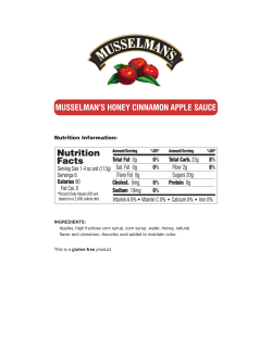 MUSSELMAN`S HONEY CINNAMON APPLE SAUCE