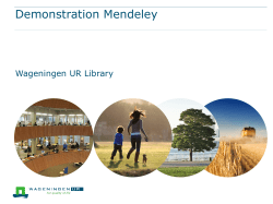Demonstration Mendeley
