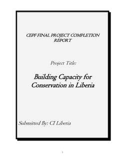 Building Capacity for Conservation in Liberia
