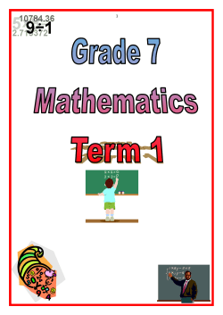 1. Whole numbers - Tom Newby School