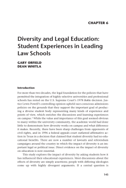 Diversity and Legal Education - The Civil Rights Project at UCLA
