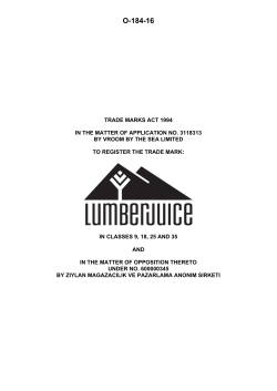 Trade mark inter partes decision (O/184/16)