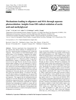 Mechanisms leading to oligomers and SOA through aqueous