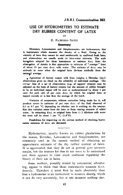 USE OF HYDROMETERS TO ESTIMATE