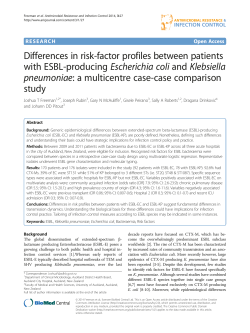Differences in risk-factor profiles between patients with ESBL