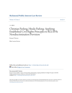 Christian Parking, Hindu Parking: Applying Established Civil Rights