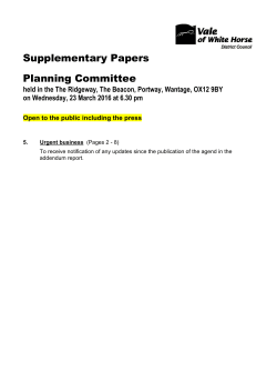 (Public Pack)Addendum report Agenda Supplement for Planning
