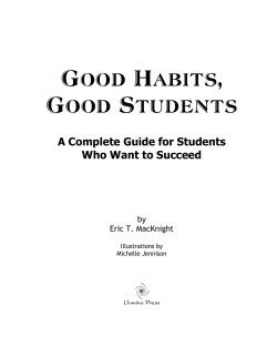Good Habits, Good Students