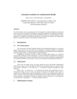 Automatic translator for mathematical Braille