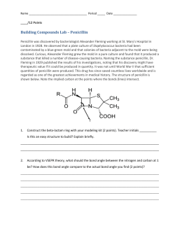 Building Compounds Lab &ndash; Penicillin